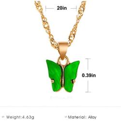 Nanafast Butterfly Pendant Necklace for Women & Girls Acrylic Necklace with Gold-Plated