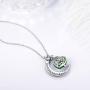 Peridot Necklace for Women Birthday Gifts Mom Wife I Love You to the Moon and Back Jewelry August Birthstone Sterling Silver Heart Moon Jewelry