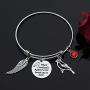 CHENVA Sympathy Gift When Cardinals Appear Your Loved One is Near Bracelet Cardinal Memorial Adjustable Bangle Jewelry Gift for Her