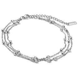 JUPPE Minimalist Anklet Ankle Bracelet Foot Chain with Heart Zircon Charms Beach Jewelry for Women and Girls