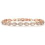 SWEETV Cubic Zirconia Bridal Wedding Bracelet for Brides,Bridesmaids, Marquise Elegant Tennis Bracelet for Women