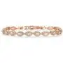 SWEETV Cubic Zirconia Bridal Wedding Bracelet for Brides,Bridesmaids, Marquise Elegant Tennis Bracelet for Women