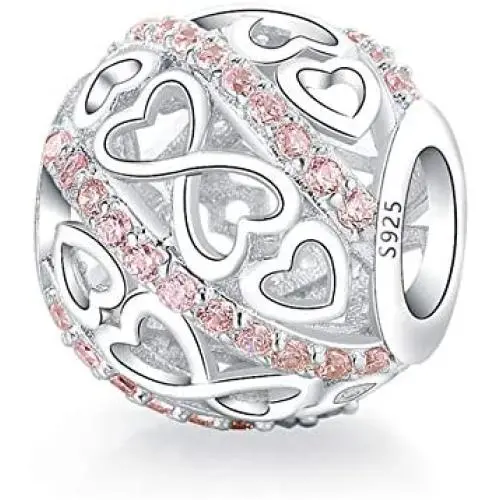 925 Sterling Silver Openwork Bead Charms Fit Pandora charms Bracelet and Necklaces Fit Women Wife Mom Daughter Christmas Birthday Gift 925 Sterling Silver Openwork Bead Charms Fit Pandora charms Bracelet and Necklaces Fit Women Wife Mom Daughter Christmas Birthday Gift