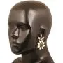 Touchstone Indian Bollywood Ancient Southern Gold Bahubali Inspired Bridal Traditional Jewelry Earrings Embellished With Faux Turquoise For Women