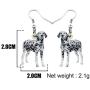 DUOWEI Acrylic Novelty Spot Dalmatian Dog Earrings Lovely Pets Drop Dangle Jewelry for Women Teens Girls Birthday Gifts