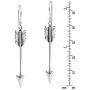 Valiant Hunters Arrow .925 Sterling Silver Dangle Earrings