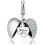 CharmSStory Sterling Silver I Love You Heart Dangle Charm Beads for Bracelet CharmSStory Sterling Silver I Love You Heart Dangle Charm Beads for Bracelet
