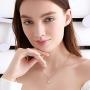 SOULMEET Sterling Silver Fox Necklace with Cubic Zirconia CZ Fox Tail Pendant Necklace, Animal Necklace for Animal Lovers with Gift Cards, Dainty Gift for Birthday Christmas Graduation