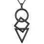 beautlace Three Triangles Geometric Necklaces 18K Gold/Silver/Black Gun Plated Circle and Square Pendant Charm Minimalist Jewelry for Men and Women beautlace Three Triangles Geometric Necklaces 18K Gold/Silver/Black Gun Plated Circle and Square Pendant Charm Minimalist Jewelry for Men and Women