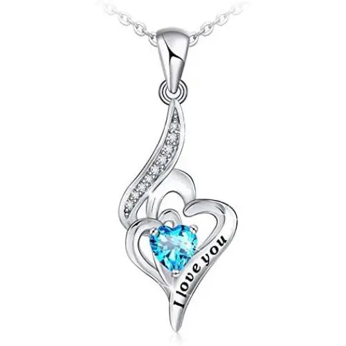 Distance I Love You Mom Necklace,925 Sterling Silver Necklace Jewelry Gifts for Women Mom Wife
