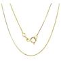 Verona Jewelers 14K Solid Yellow Gold Unisex .5mm Square Box Chain Necklace- 16'' 18'' 30''