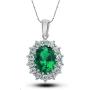 MAFMO Luxury Crystal Jewelry Set Women Colorful Oval Shaped Necklace Stud Earrings Ring for Gift