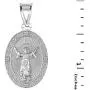 925 Sterling Silver Cubic Zirconia Divine Child Divino Niño Jesús Medal Pendant Necklace