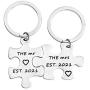 FUSTMW Couple Wedding Gifts Mr Mrs Est 2021 Keychain Set Newlyweds Gifts Wife Husband Engagement Gifts