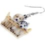 NEWEI Acrylic Cute Basket Dog earrings Drop Dangle Fashion Animal Jewelry For Women Girls Gift Charms