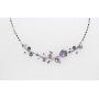 Faship Light Purple Violet Swarovski Crystal Floral Necklace Earrings Set