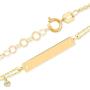 GELIN 14K Solid Yellow Gold with Diamond Adjustable Chain Bracelet | Gold Bracelets for Women | Charms Jewelry