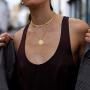 FUTIMELY 18k Gold Queen Coin Necklace for Women,Multilayer Coin Medallion Pendant Necklace Adjustable Layering Paper Clip Choker Necklaces Chain Set for Girls Jewelry