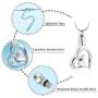 mingkejw Double Heart Cremation Urn Necklace Pendant Funnel Fill Kit Keepsake Memorial Ashes