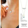 GELIN 14k Solid Gold White Evil Eye Protection Charm Pendant Necklace - Evil Eye Jewelry for Women