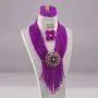 aczuv 8 Rows Costume African Beads Nigerian Necklace Bridal Wedding Jewelry Sets for Women …
