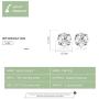 Cubic Zirconia Hypoallergenic Stud Earrings for Women Men Girls, BAMOER Sterling Silver with 14K White Gold Multi-Element Earring