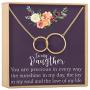 Daughter Necklace: Gift for Daughter, Daughter Jewelry, Mother Daughter Gifts, 2 Interlocking Circles (gold-plated-brass, NA)