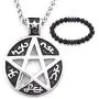 GUNGNEER Stainless Steel Seal of Solomon Pentacle Pentagram Pendant Symbol Wiccan Necklace Pagan Jewelry Amulet GUNGNEER Stainless Steel Seal of Solomon Pentacle Pentagram Pendant Symbol Wiccan Necklace Pagan Jewelry Amulet