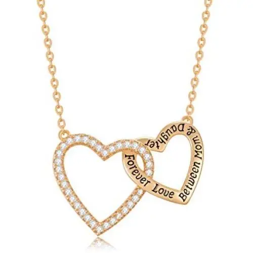 CDE Two Generations Necklace Forever Love Between Mom Daughter Sterling Silver Necklaces for Women 5A Cubic Zirconia Mother’s Day Jewelry Birthday Gifts for Grandmother Mother CDE Two Generations Necklace Forever Love Between Mom Daughter Sterling Silver Necklaces for Women 5A Cubic Zirconia Mother’s Day Jewelry Birthday Gifts for Grandmother Mother