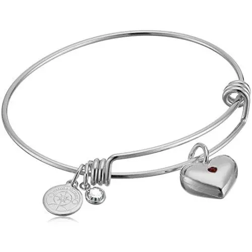 Halos & Glories, ''Heart'' Charm Bangle Bracelet Halos & Glories, ''Heart'' Charm Bangle Bracelet