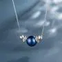925 Sterling Silver Necklace Birthday Gift for Women DIY Birthstone Pearl Pendant Necklace Valentines Day for Mom Grandmother Daughter