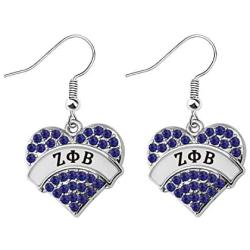 SEIRAA Sorority Inspired Rhinestone Earring 1920 Zeta Dove Gifts for Sorority Sisters