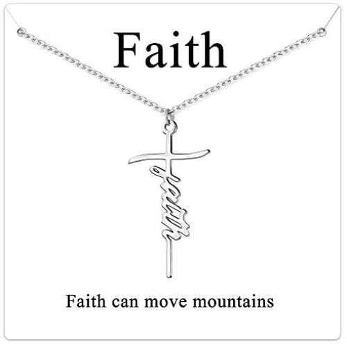 JSJOY Cross Necklace for Women Religious Gifts Cross Necklace Chain Faith Cross Pendant Necklace for Teen Girls