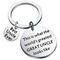 CENWA Uncle Keychain Gifts Best Uncle Ever Brother Family Jewelry Birthday Gift for Uncle from Nephew Niece This is The World’s Greatest Great Uncle Looks Like