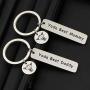 FOTAP Yoda Best Daddy Yoda Best Mommy Keychain Set Daddy Mommy Gift Family Set Jewelry Birthday Present For Daddy Mommy