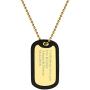 GoldChic Jewelry Personalized USA Flag/Military/Medical Alert ID Dog Tags for Men,Stainless Steel Army Necklace Chain, Independence Day Gift 18K Gold Plated Dog Tags Necklace-Free Text Engrave