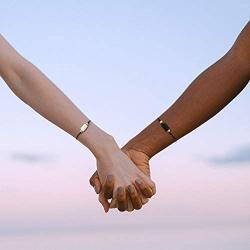 FUTIMELY Volcanic Stone Couples Bracelet,Pinky Promise Forever Best Friend Bracelet,Anxiety Aromatherapy Essential Oil Diffuser Healing Lava Bracelet for Teen essential oil bracelets