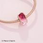 Pandora Jewelry Murano Glass and Leaves Pandora Rose Charm