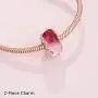 Pandora Jewelry Murano Glass and Leaves Pandora Rose Charm