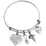 Infinity Collection Nurse Bracelet, Nurse Prayer Charm Bracelet, Nurse Bangle, Nurse Gifts for Women