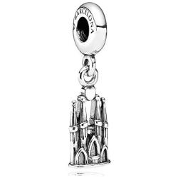 Pukido 925 Sterling Silver Bead Charm La Sagrada Familia Dangle Pendant Beads fit Pandora Bracelet & Bangle DIY Jewelry