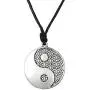 Yin Yang Taoist Symbol of Balance Pendant Necklace Adjustable Rope Necklace for Men and Women Yin Yang Taoist Symbol of Balance Pendant Necklace Adjustable Rope Necklace for Men and Women