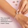 PANDORA Jewelry Moments Heart Clasp Snake Chain Rose Bracelet