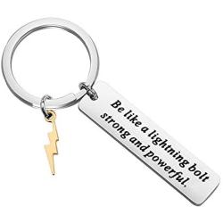 CYTING Lightning Bolt Keychain Be Like A Lightning Bolt Strong and Powerful Inspirational Keychain Lightning Jewelry Encouragement Gift