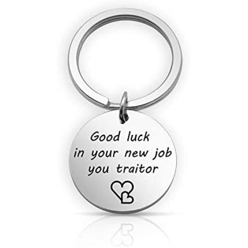 Eigso Lucky Keychain Good Luck in Your New Job You Traitor New Job Keychain Goodbye Gift for Work Colleague(Lucky New Job KR)