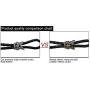 Stainless steel skull ghost head diamond black winding leather bracelet trendy hip-hop fashion jewelry gift