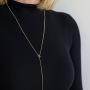 Gorgeous Y Necklace for Women | Gold Bar Necklace | Candace Cameron Designed Lariat Necklaces | Gold Necklaces for Women | Drop Necklaces for Women | 14k Gold Necklace | Front Adjustable Long Chain Necklace