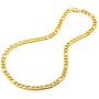 ChainsPro Mens NK 3:1 Figaro Chain Necklace-4/5/6/7.5/8/9/12/13MM Width, 18K Gold Plated/316L Stainless Steel/Black, 18-30'' (Send Gift Box)