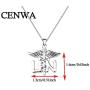 CENWA LPN Licensed Practical Nurse Necklace Gift LPN Caduceus Angel Necklace Graduation Gift for LPN Practical Nurse Jewelry