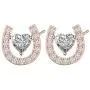 FAADBUK Lucky Horseshoe Rose Gold Earrings Horseshoe Stud Earrings Good Luck Charm Earrings Jewelry For Horses Lover Cowgirl